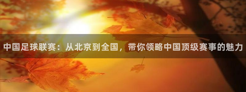 意昂官网注册平台：中国足球联赛：从北